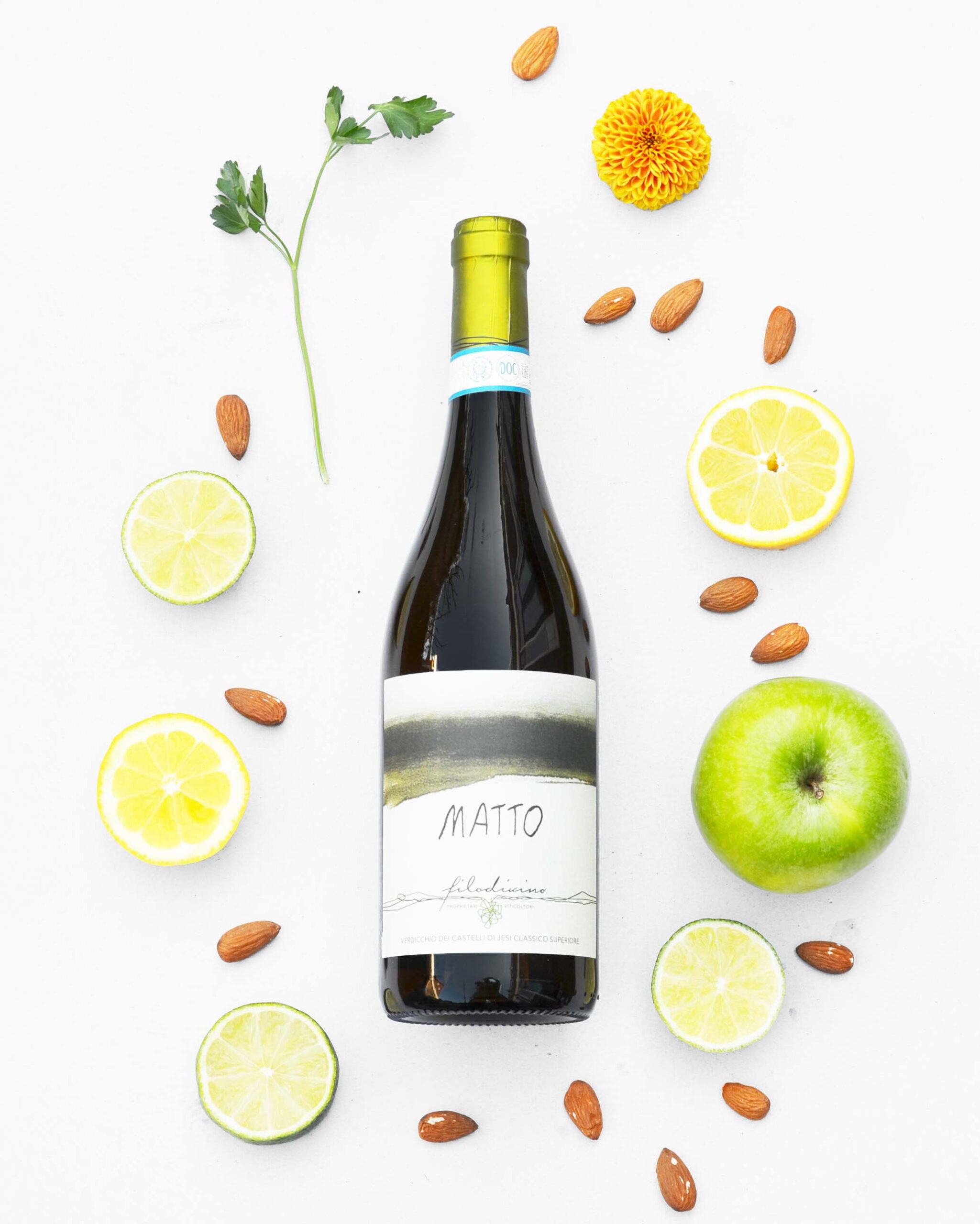 Italiaanse witte wijn verdicchio uit het wijnabonnement van baltazar